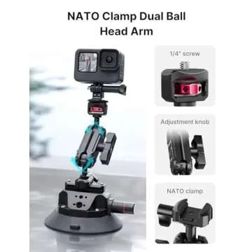 Camera Suction Cup Mount for Action Cameras ULANZI