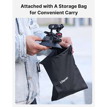 Camera Suction Cup Mount for Action Cameras - ULANZI SC-02 4.5in Pump-actived Vacuum Suction Mount w Quick Release NATO Magic Arm Car Boat Windshield Window Mount Compatible with Action Cameras