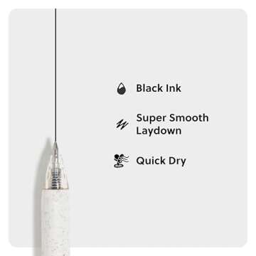 U Brands U-Eco Recycled Gel Click Pens, Set of 4, Pastel Speckle, Medium (0.7 mm) Point, Black Ink