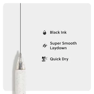 U Brands U-Eco Recycled Gel Click Pens, Set of 4, Pastel Speckle, Medium (0.7 mm) Point, Black Ink