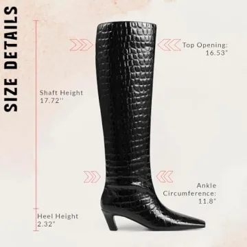 Cynllio Knee High Women's Boots Stylish Kitten Heel Flexibility