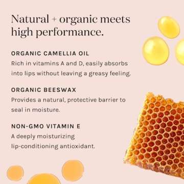 Kari Gran Lip Whip | Moisturizing Lip Balm with Organic Oils | Clear Glossy Sheen + Peppermint | Rich Buttery Texture, Hydrates & Protects | Non-GMO, Organic Ingredients, Made in USA (Cora Gold)