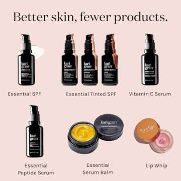 Kari Gran Lip Whip | Moisturizing Lip Balm with Organic Oils | Clear Glossy Sheen + Peppermint | Rich Buttery Texture, Hydrates & Protects | Non-GMO, Organic Ingredients, Made in USA (Cora Gold)