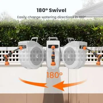 Giraffe Tools 65 ft Hose Reel with Multi-Function Sprayer