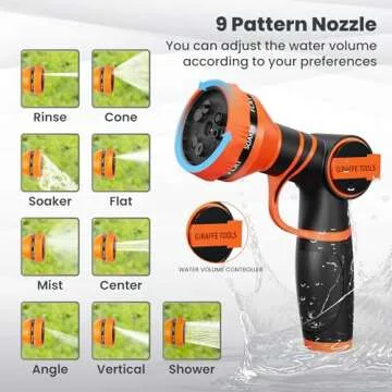 Giraffe Tools 65 ft Hose Reel with Multi-Function Sprayer