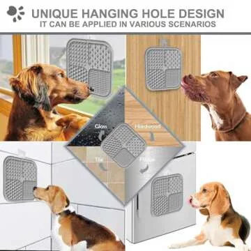 2 PCS Licking Mat for Dogs & Cats with Suction Cups, Dog Slow Feeder Lick Pat for Anxiety Relief, Dog Toys Feeding Mat for Butter Yogurt Peanut, Pets Bathing Grooming Training Mat (7.9''*7.9'')