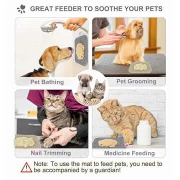 2 PCS Licking Mat for Dogs & Cats with Suction Cups, Dog Slow Feeder Lick Pat for Anxiety Relief, Dog Toys Feeding Mat for Butter Yogurt Peanut, Pets Bathing Grooming Training Mat (7.9''*7.9'')
