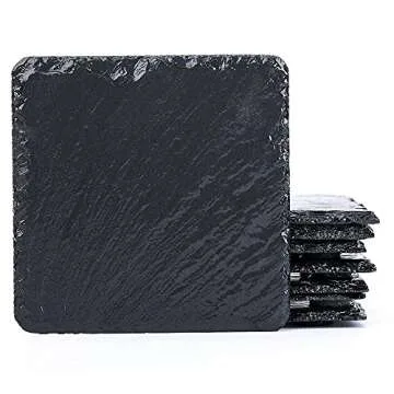 Slate Drink Coasters Set of 10 - Handmade Coasters for Home
