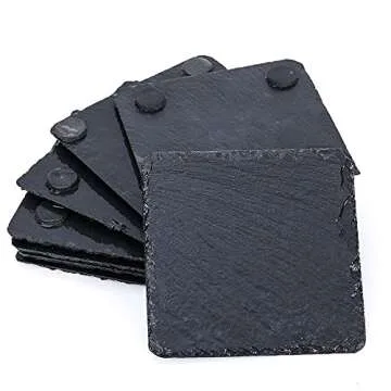 Slate Drink Coasters Set of 10 - Handmade Coasters for Home