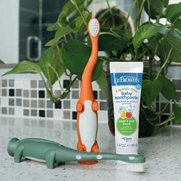 Dr. Brown's Dinosaur Toddler Toothbrush, Fun & Functional