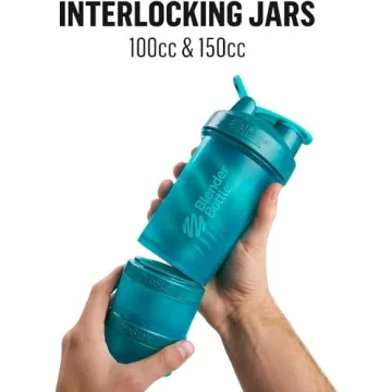BlenderBottle Shaker with Pill Organizer, ProStak System