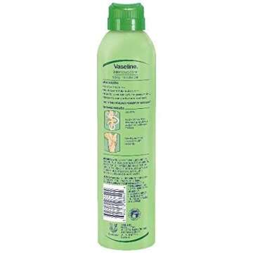 Vaseline Intensive Care Spray Moisturizer, Aloe Soothe Spray Lotion Moisturizer for Dry Skin with Micro-Droplets of Vaseline Lotion (Pack of 2, 6.5 Oz Ea)