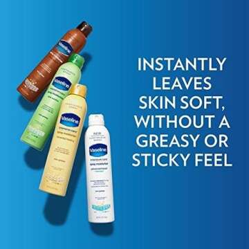 Vaseline Intensive Care Spray Moisturizer, Aloe Soothe Spray Lotion Moisturizer for Dry Skin with Micro-Droplets of Vaseline Lotion (Pack of 2, 6.5 Oz Ea)