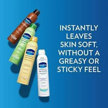 Vaseline Intensive Care Spray Moisturizer, Aloe Soothe Spray Lotion Moisturizer for Dry Skin with Micro-Droplets of Vaseline Lotion (Pack of 2, 6.5 Oz Ea)