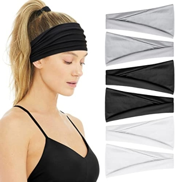 Huachi Headbands for Women Non Slip Workout Gym Headbands for Women Sweat Bands Womens Headbands Hai...