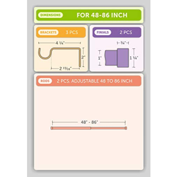 Stylish Ivilon Drapery Curtain Rod in Warm Gold Finish