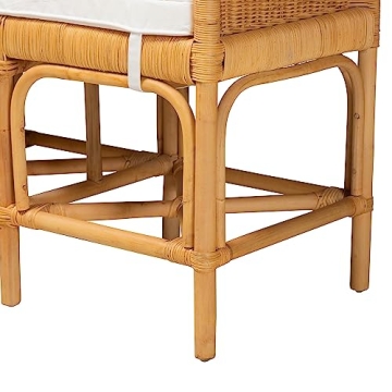Bali & Pari Nairi Natural Rattan Accent Bench for Stylish Homes