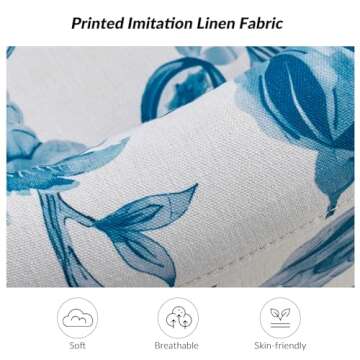 HULALA HOME Floral 360-degree Swivel Accent Chair