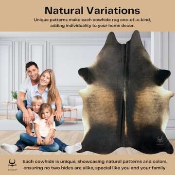 Rodeo Genuine Cowhide Rug - Durable & Unique Area Rug