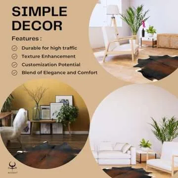 Rodeo Genuine Cowhide Rug - Durable & Unique Area Rug