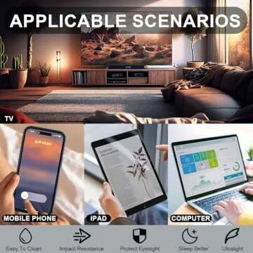 TJUTR Clip On Blue Light Blocking Glasses, Computer TV Gaming Glasses for Women Men, Improve Sleep & Reduce Eyestrain