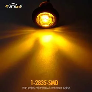 Partsam Amber LED Marker Lights - 20pcs for Versatile Use