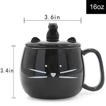Cute Cat Coffee Mug with Cell Phone Holder | Koolkatkoo