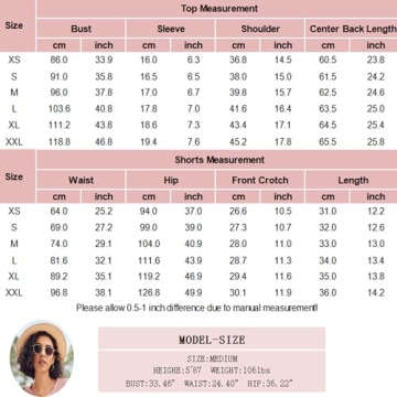 Ekouaer Women’s Summer Pajama Set - Short Sleeve V Neck