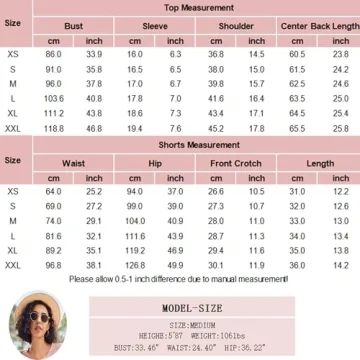 Ekouaer Women’s Summer Pajama Set - Short Sleeve V Neck