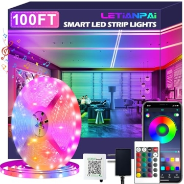 100FT LED Strip Lights - Smart RGB Color Changing Lighting