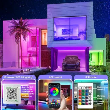 100FT LED Strip Lights - Smart RGB Color Changing Lighting