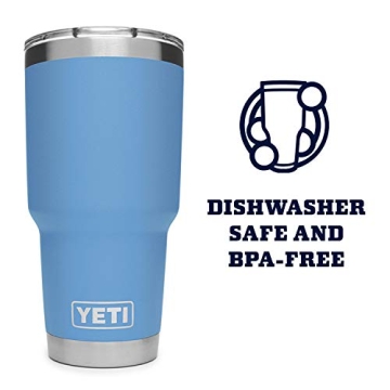 YETI Rambler 30 oz Tumbler, Stainless Steel, Vacuum Insulated with MagSlider Lid, Pacific Blue