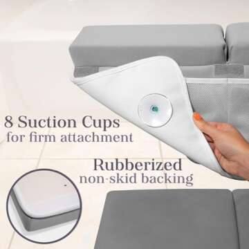 BATALEE Baby Bath Kneeler and Elbow Rest Pad Set, Premium for Babies and Expecting Moms, Extra Large Kneeling Pad - Knee Saver and Arm Support with 4 Pockets