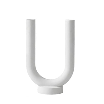 Huhudde Nordic White Ceramic Candlestick for Stylish Decor