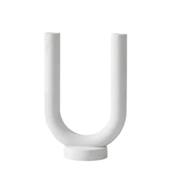 Huhudde Nordic White Ceramic Candlestick for Stylish Decor