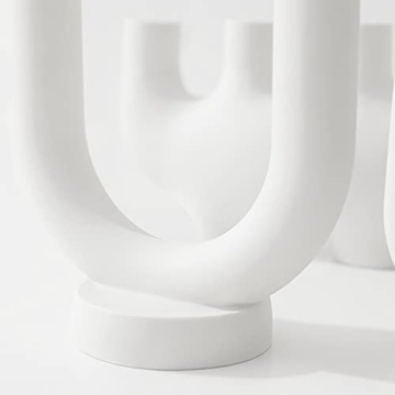 Huhudde Nordic White Ceramic Candlestick for Stylish Decor