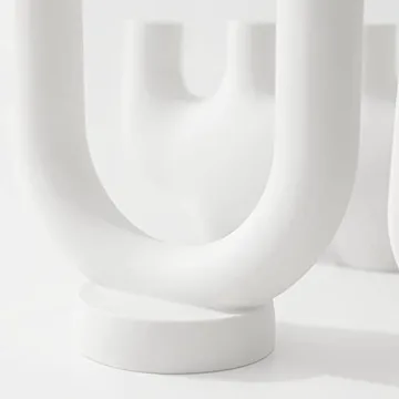 Huhudde Nordic White Ceramic Candlestick for Stylish Decor