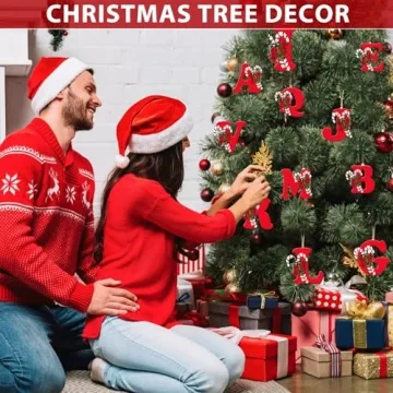 26 Personalized Christmas Letter Ornaments for Trees