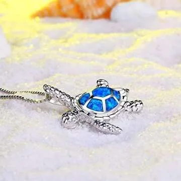 Stunning LIBORIA Sea Turtle Necklace - Perfect for Ocean Lovers