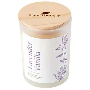 Lavender Vanilla Aromatherapy Candle - Vegan Soy & Coconut Wax