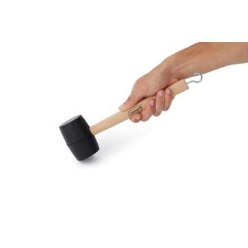 Coleman Rubber Mallet with Tent Peg Remover Hook, Double-Sided Mallet Head Made of High-Impact Rubber, Great for Camping, Tailgating, Carpentry, Metalwork, & More