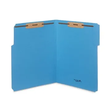 50 Assorted Color Fastener File Folders for Easy Organization