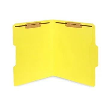 50 Assorted Color Fastener File Folders for Easy Organization