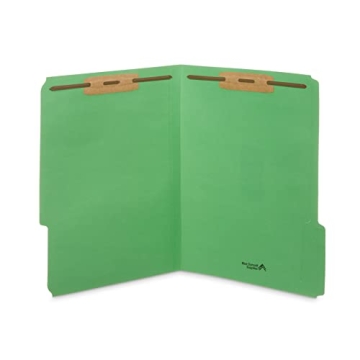 50 Assorted Color Fastener File Folders for Easy Organization