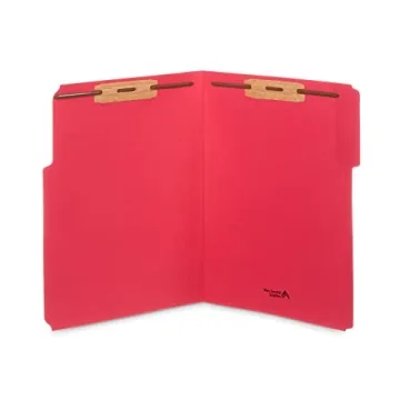 50 Assorted Color Fastener File Folders for Easy Organization