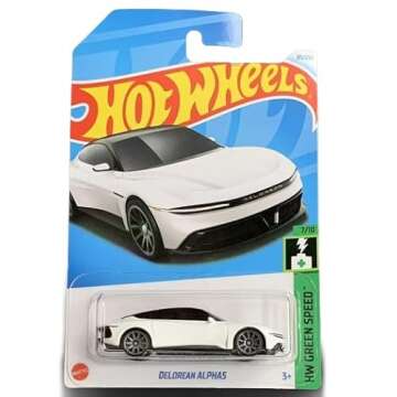 Hot Wheels Delorean Alpha5 Diecast Car - Premium Collectible in White