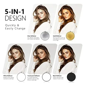 NEEWER 43 Inch 5-in-1 Reflector Diffuser