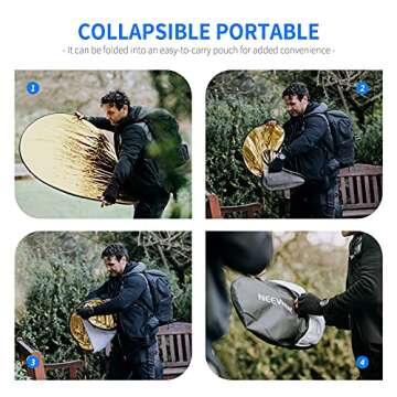 NEEWER 43 Inch 5-in-1 Reflector Diffuser