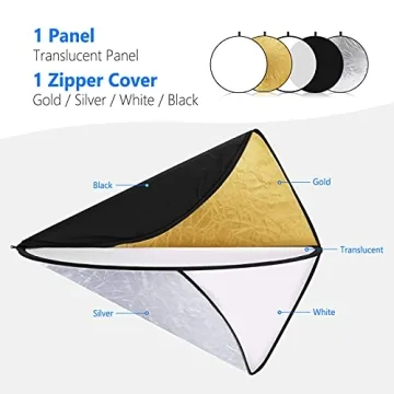 NEEWER 43 Inch 5-in-1 Reflector Diffuser