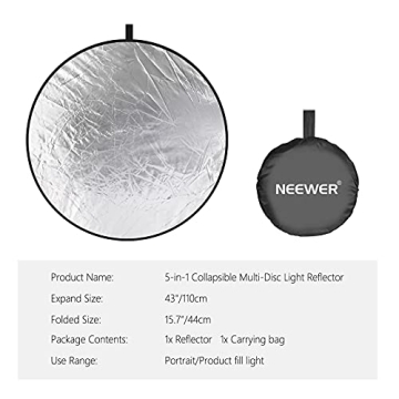 NEEWER 43 Inch 5-in-1 Reflector Diffuser